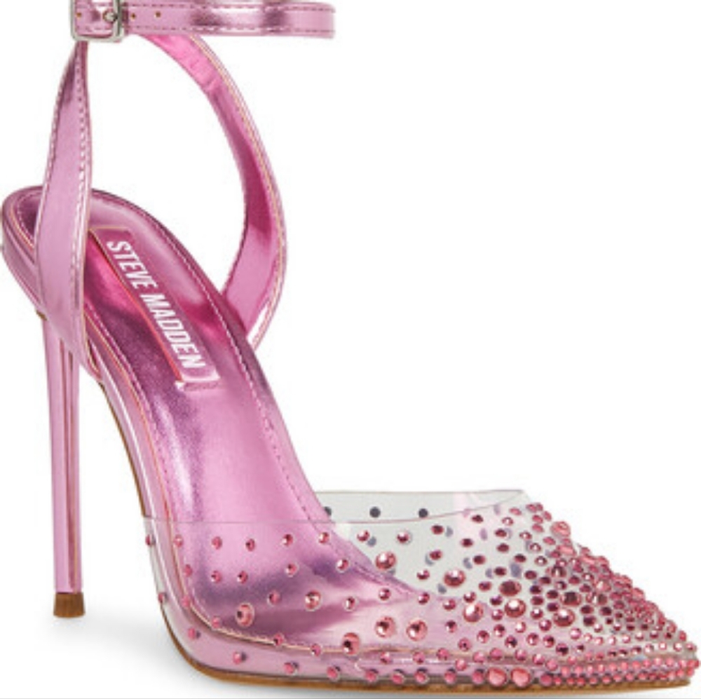 Steve Madden Venus Metallic Pink Heels